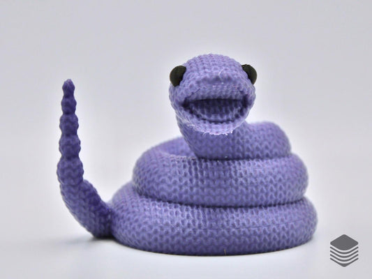 3D Printed Knitted Ekans Figure | Cute Poison Pokemon Inspired Desk Toy