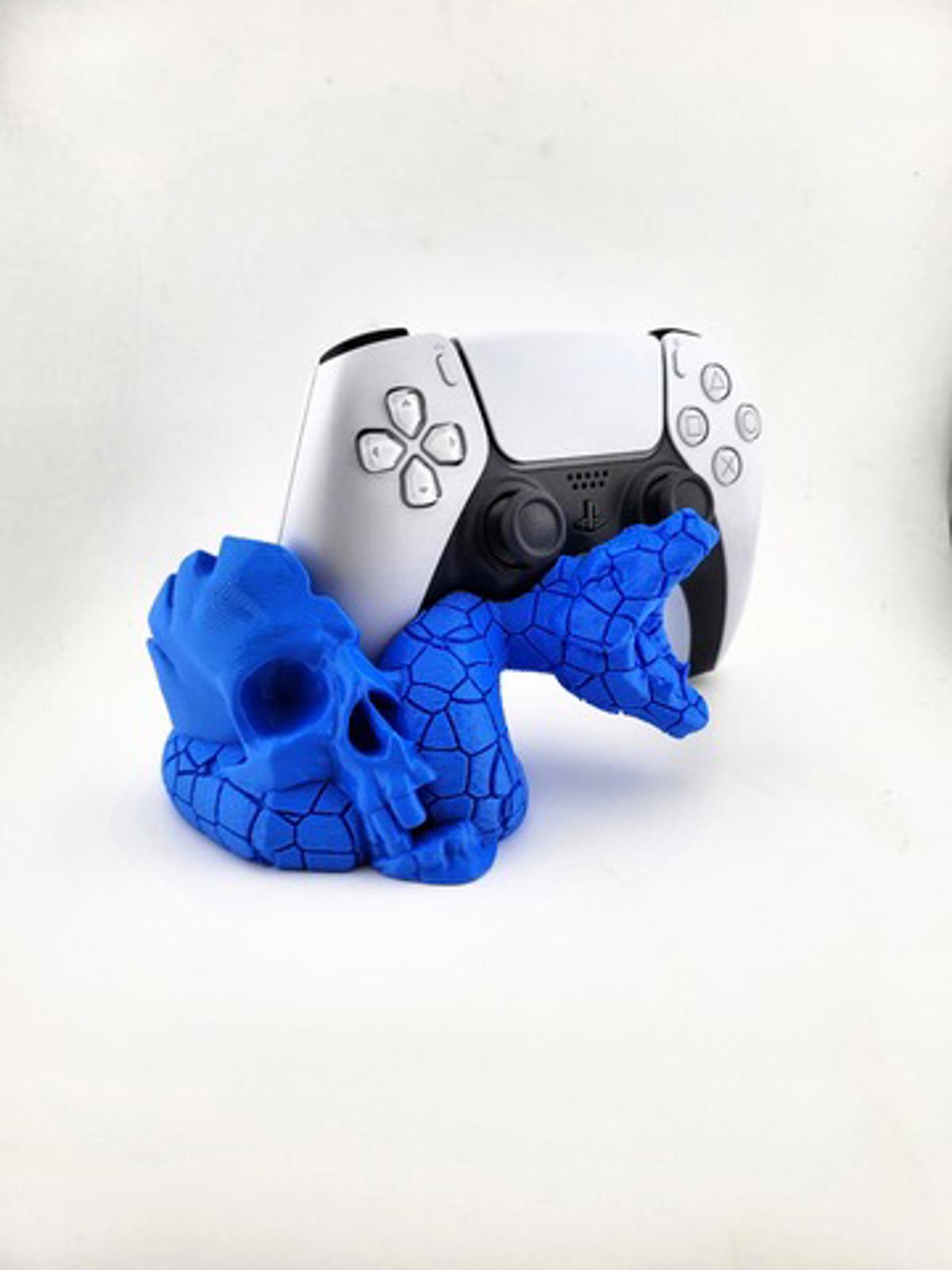 Unique 3D Printed Custom Color Skull & Snake Controller Stand Holder for PS5