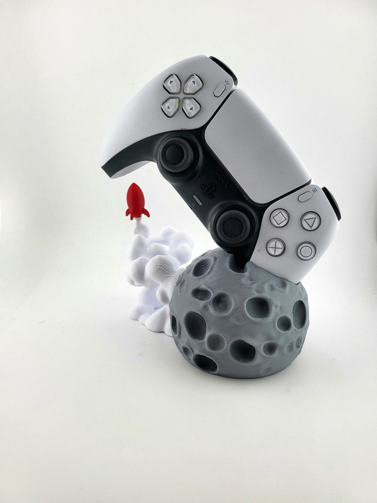 PS5 Controller Stand Rocket Launch Design – Moon Base Holder for DualSense