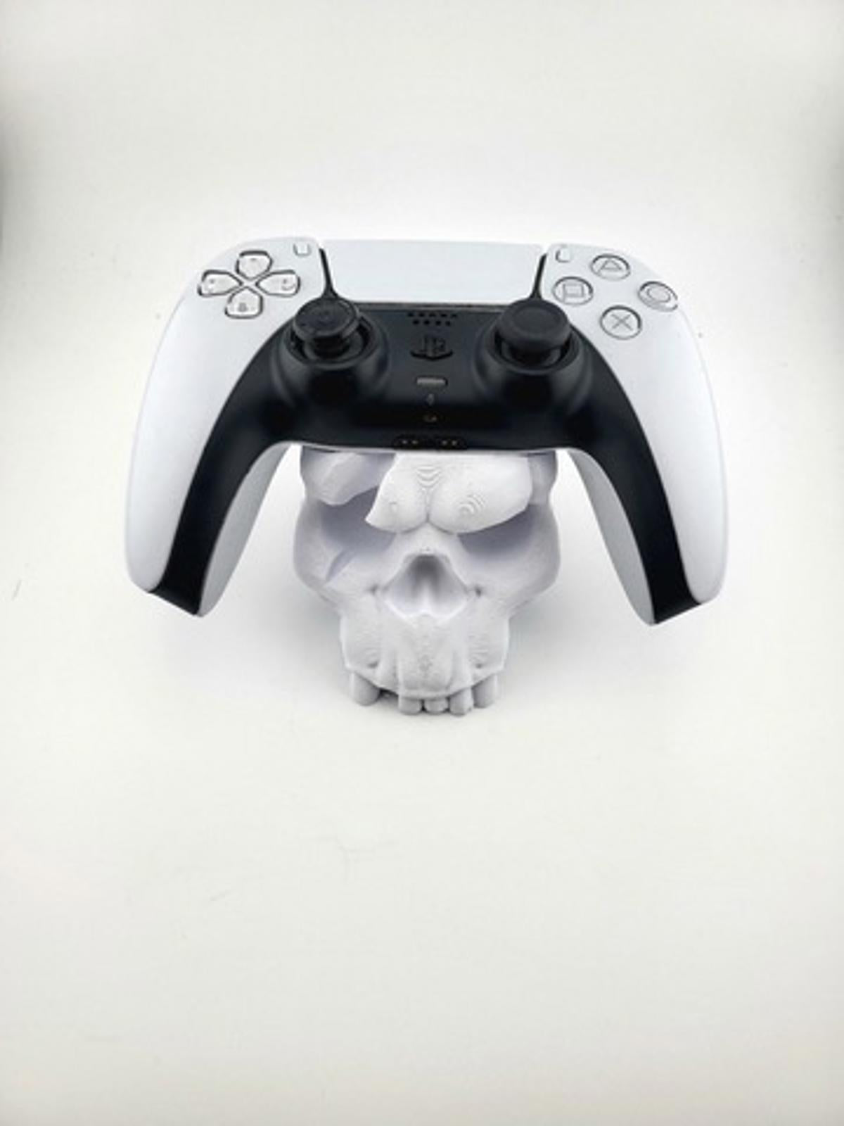 💀 Skull PS5 Controller Stand 🎮 – Unique 3D Printed Holder Dock