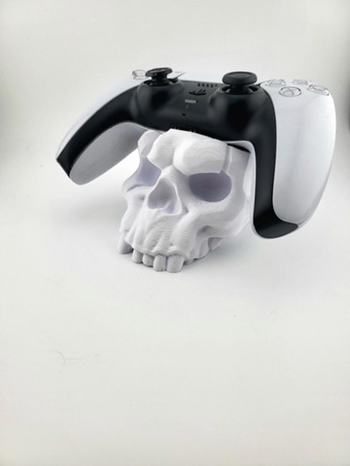 💀 Skull PS5 Controller Stand 🎮 – Unique 3D Printed Holder Dock