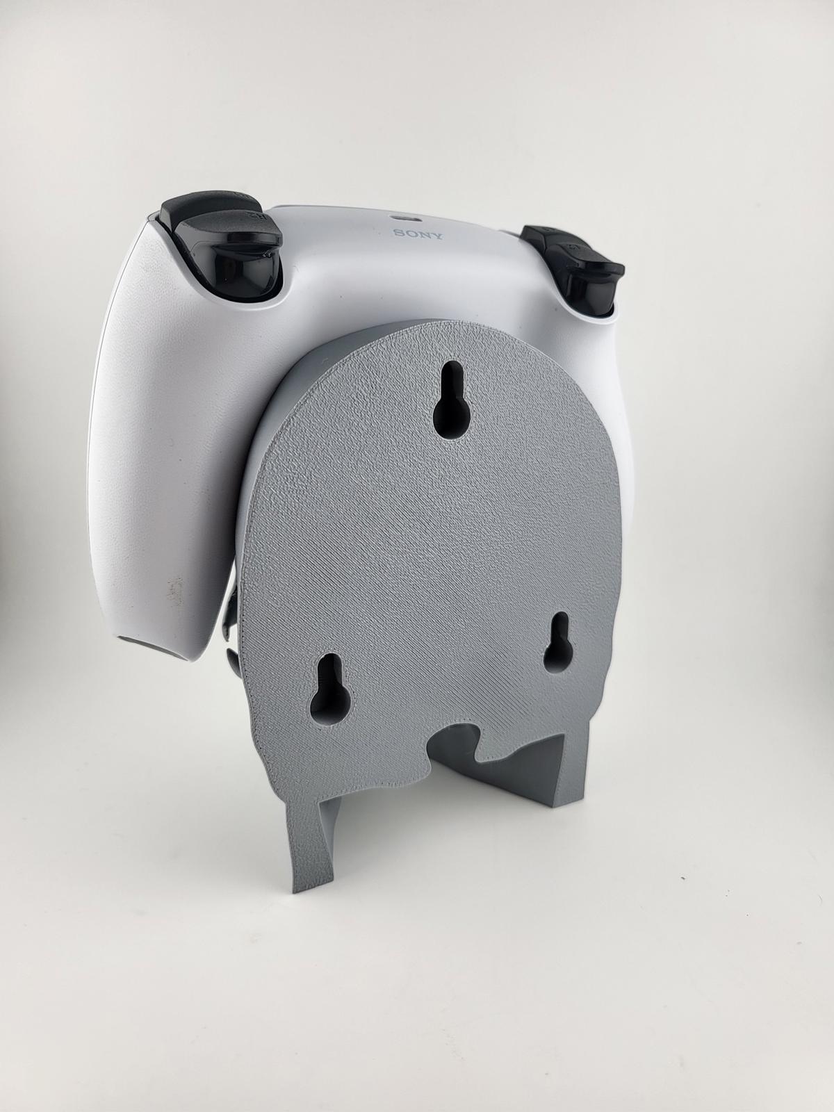 Skull PS5 Controller & Headset Stand - 3D Printed Gaming Mount & Display Holder