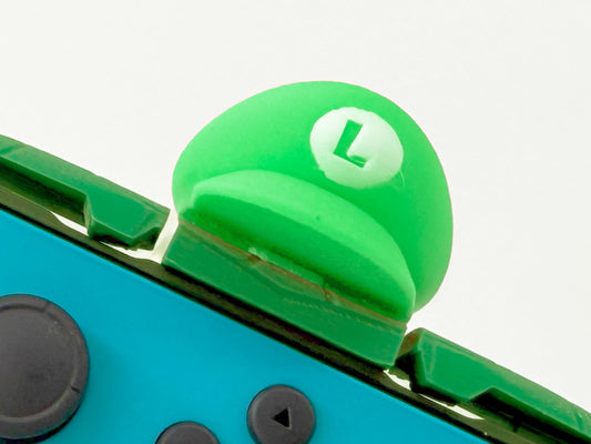 Luigi Hat Green 3D Printed Nintendo Switch 1 Joy-Con Grip Holder Custom