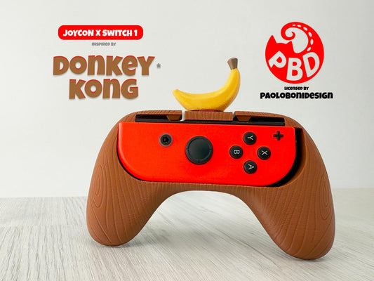 Donkey Kong Nintendo Switch 1 Joy-Con Grip | 3D Printed Banana Holder