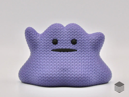 3D Printed Knitted Ditto Collectible | Cute Pokemon Inspired Desk Toy