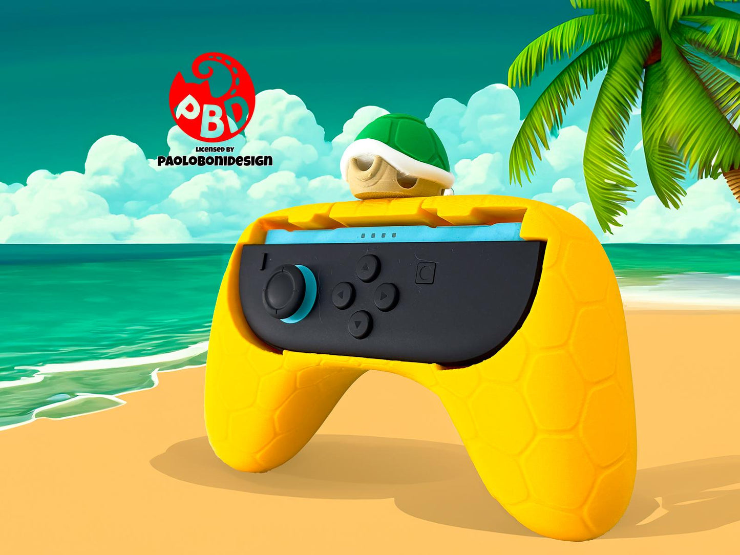 Koopa Troopa Shell Joy-Con Holder for Nintendo Switch 2 - 3D Printed Display