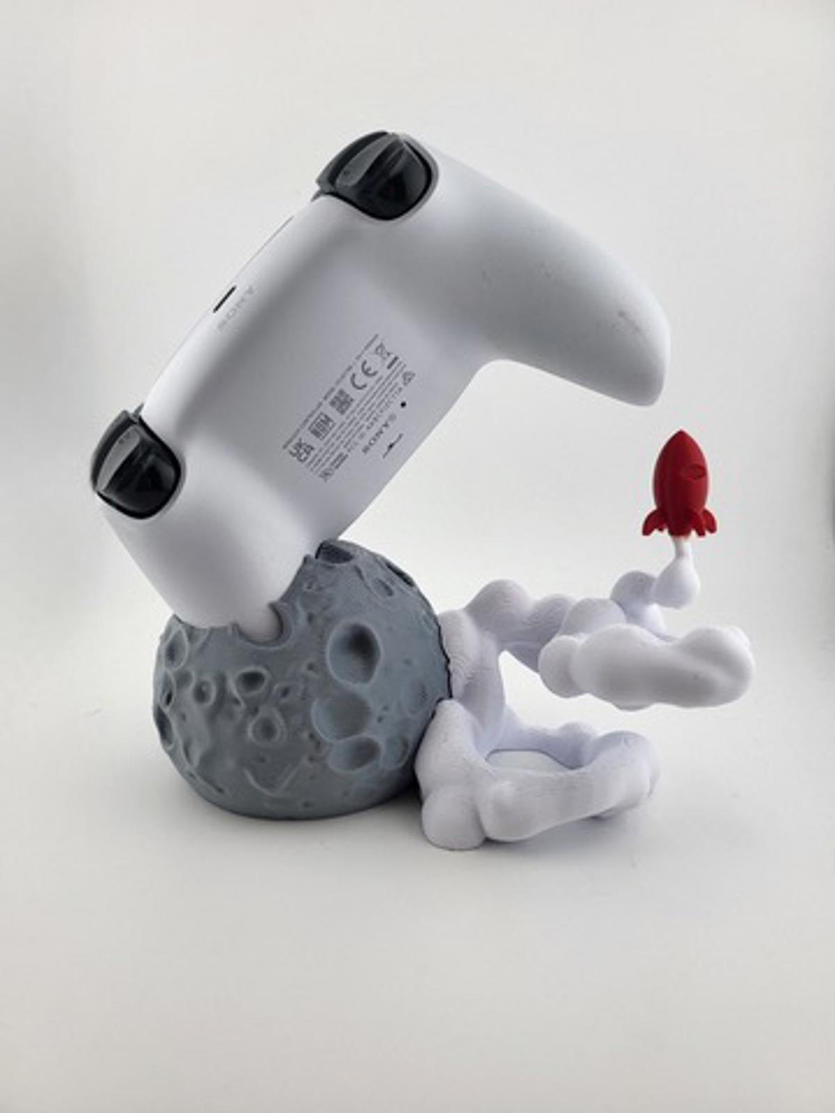 PS5 Controller Stand Rocket Launch Design – Moon Base Holder for DualSense