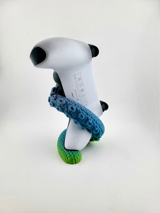 Knitted Kraken Octopus PS5 Controller Stand - 3D Printed Unique Gaming Display