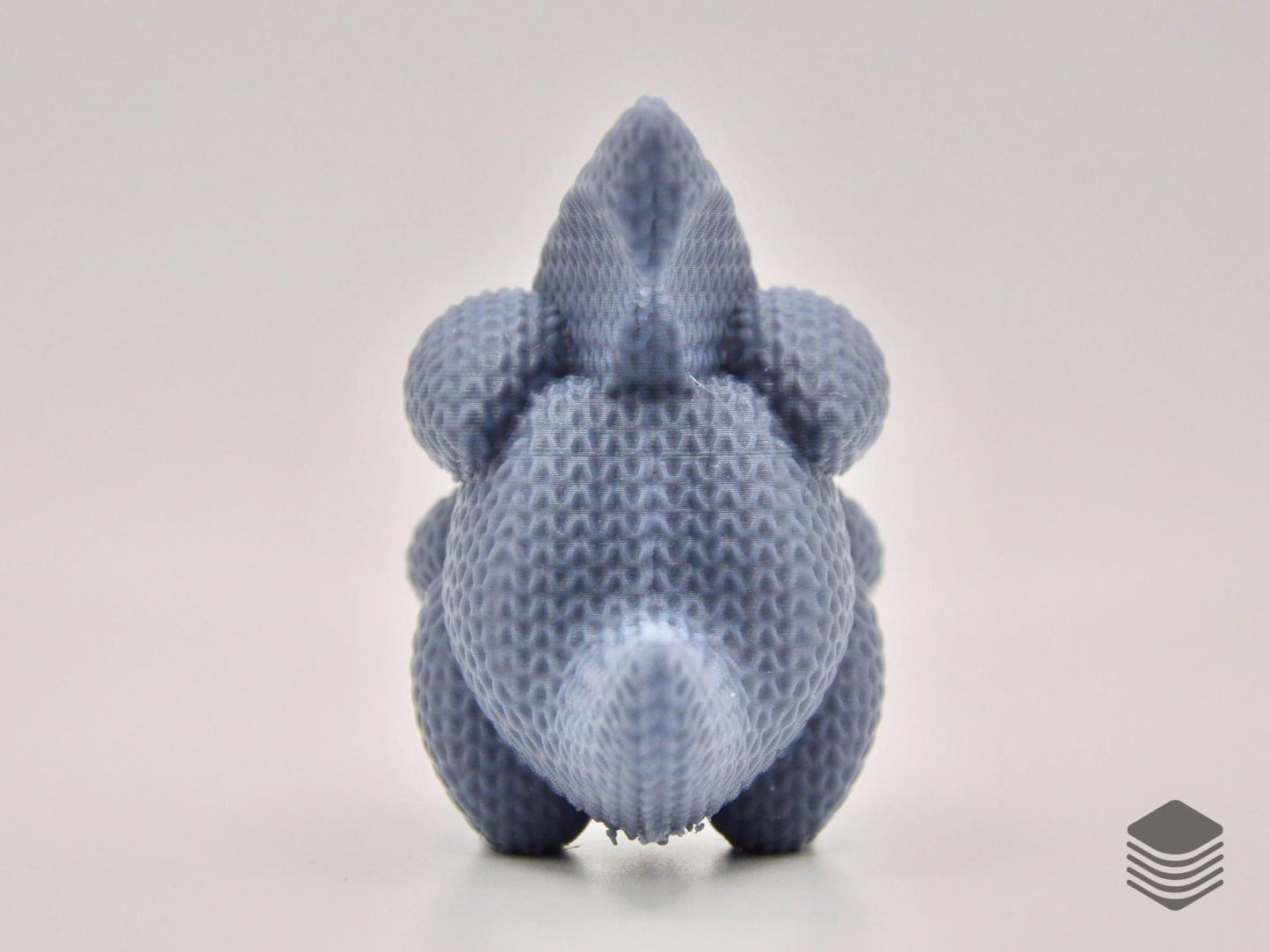 3D Printed Knitted Gible Figure | Cute Land Shark Pokemon Desk Toy Collectible