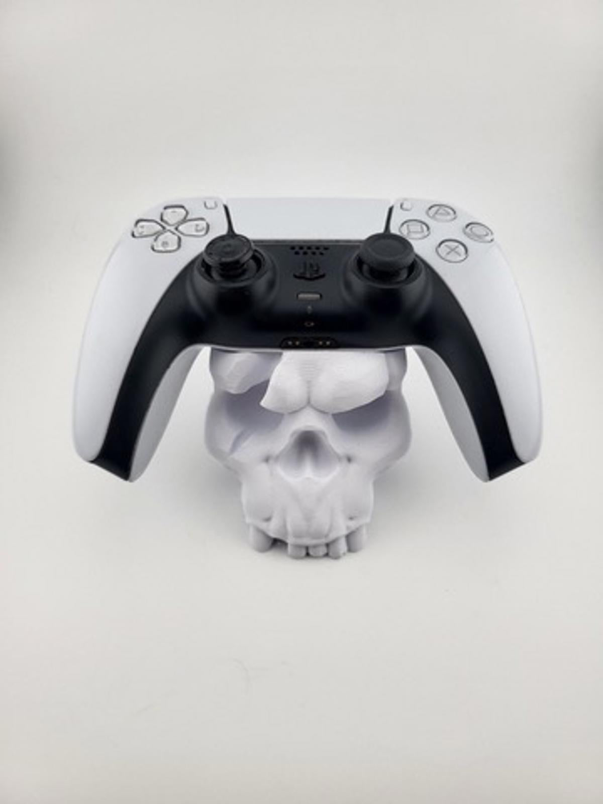 💀 Skull PS5 Controller Stand 🎮 – Unique 3D Printed Holder Dock