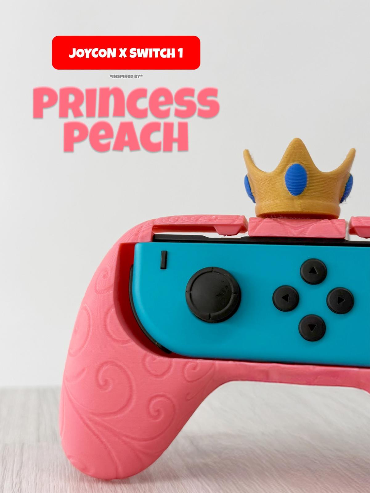 Peach Princess Castle 3D Printed Joy-Con Controller Holder for Nintendo Switch