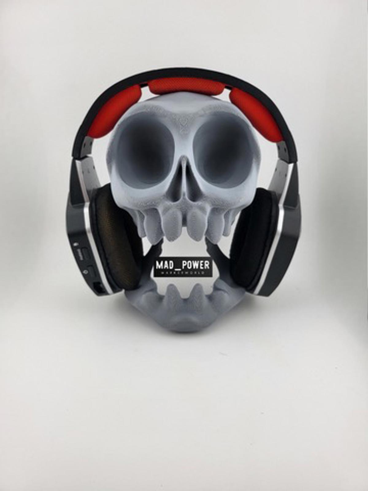 Unique 3D Printed Skull Headset & PS5 Controller Stand Holder - Gaming Display