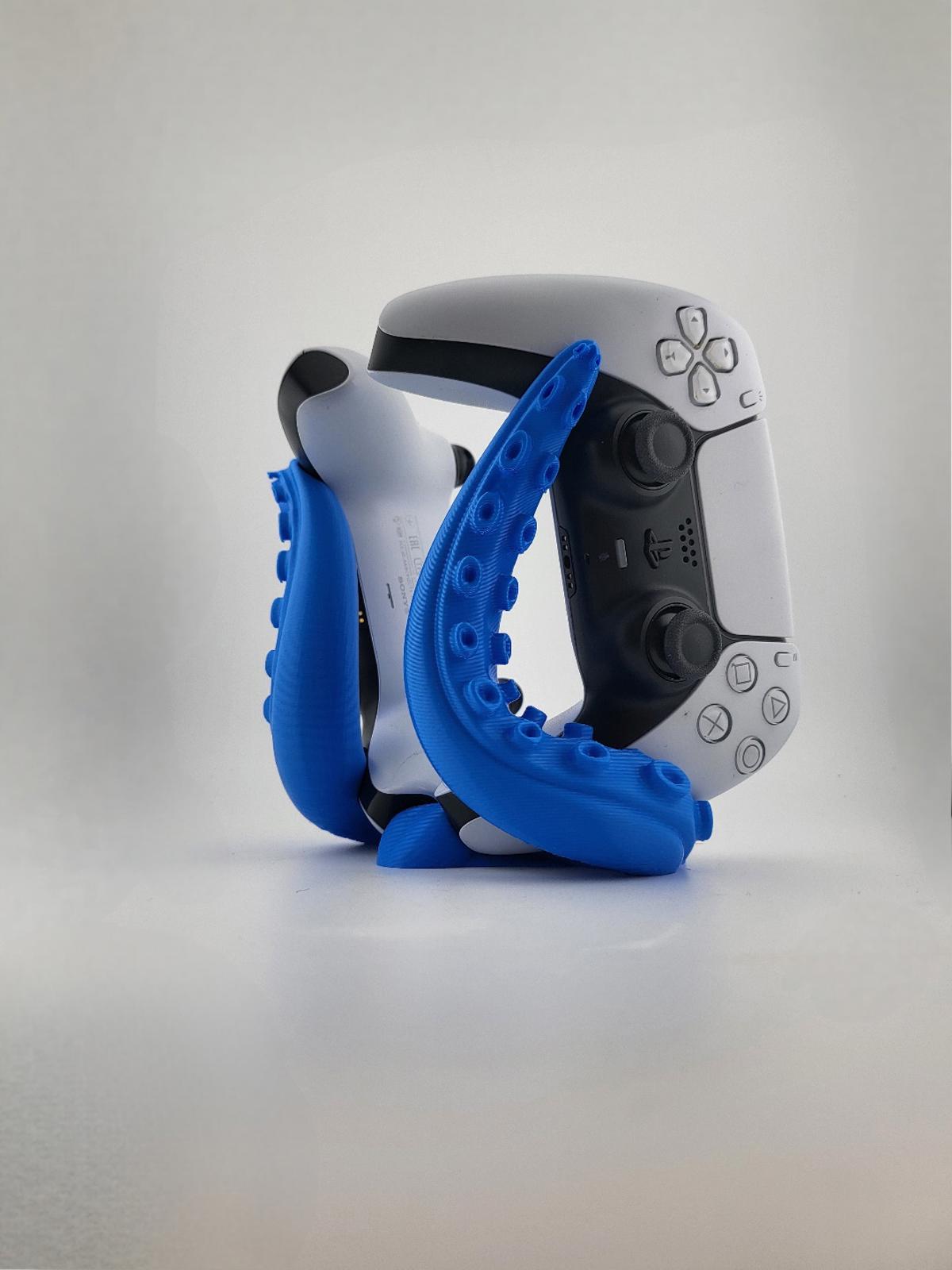 Dual Tentacle PS5 Controller Stand - 3D Printed for Two DualSense Controllers