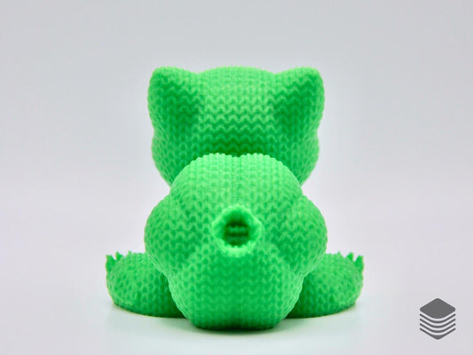 3D Printed Knitted Bulbasaur Figure | Cute Pokemon Inspred Desk Toy