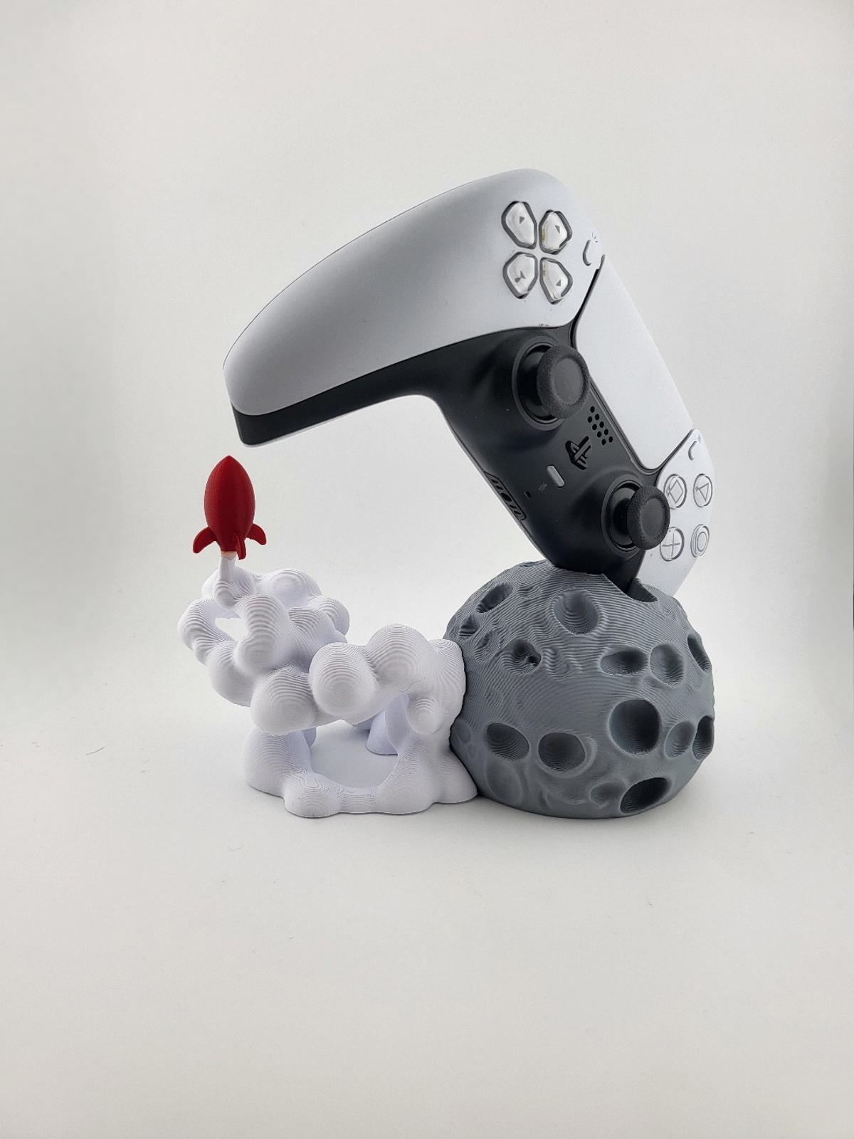 PS5 Controller Stand Rocket Launch Design – Moon Base Holder for DualSense
