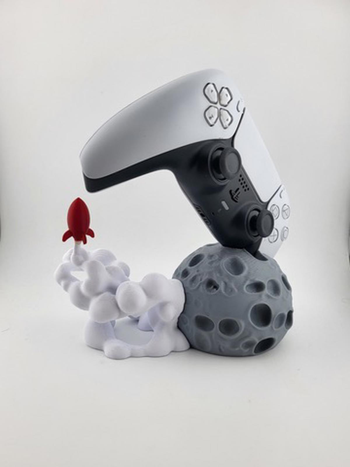 PS5 Controller Stand Rocket Launch Design – Moon Base Holder for DualSense