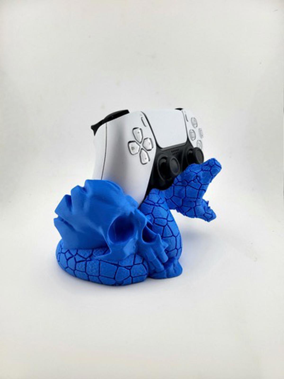 Unique 3D Printed Custom Color Skull & Snake Controller Stand Holder for PS5