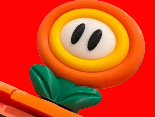 Fire Flower 3D Printed Nintendo Switch Joy-Con Holder Grip Mario Fan Art Gift