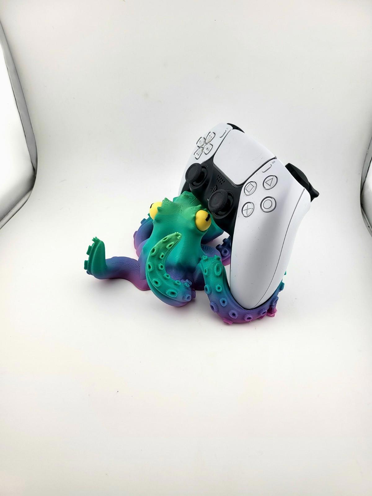 🐙 3D Printed Octopus PS5 Controller Stand – Unique Desk Display