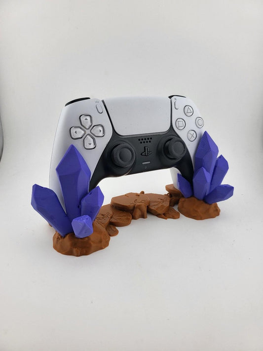 Fantasy Crystal Geode 3D Printed Stand for PlayStation 5 DualSense Controller