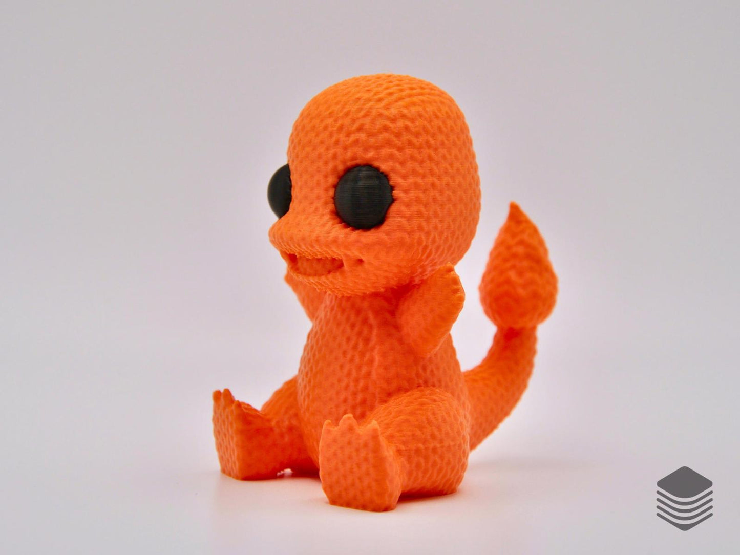 3D Printed Knitted Charmander Figurine | Cute Pokemon Desk Toy Table Accessory