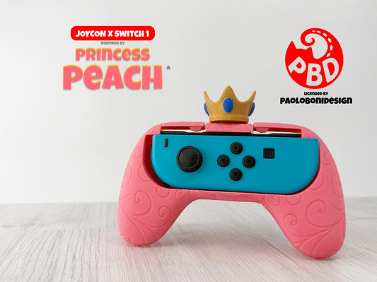 Peach Princess Castle 3D Printed Joy-Con Controller Holder for Nintendo Switch