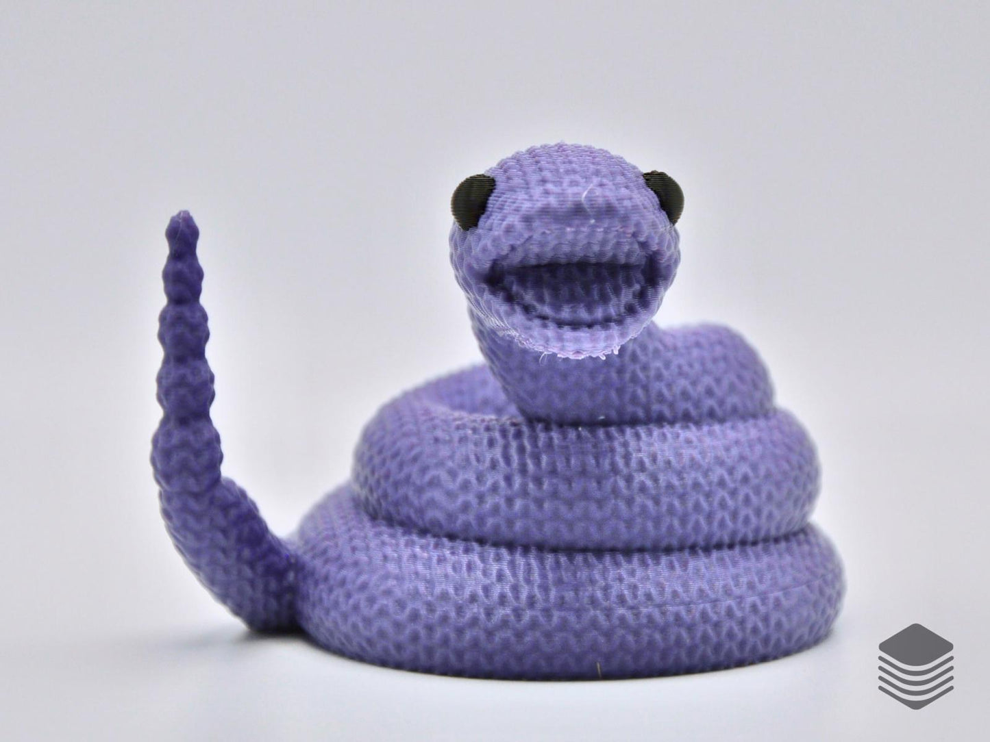 3D Printed Knitted Ekans Figure | Cute Poison Pokemon Inspired Desk Toy