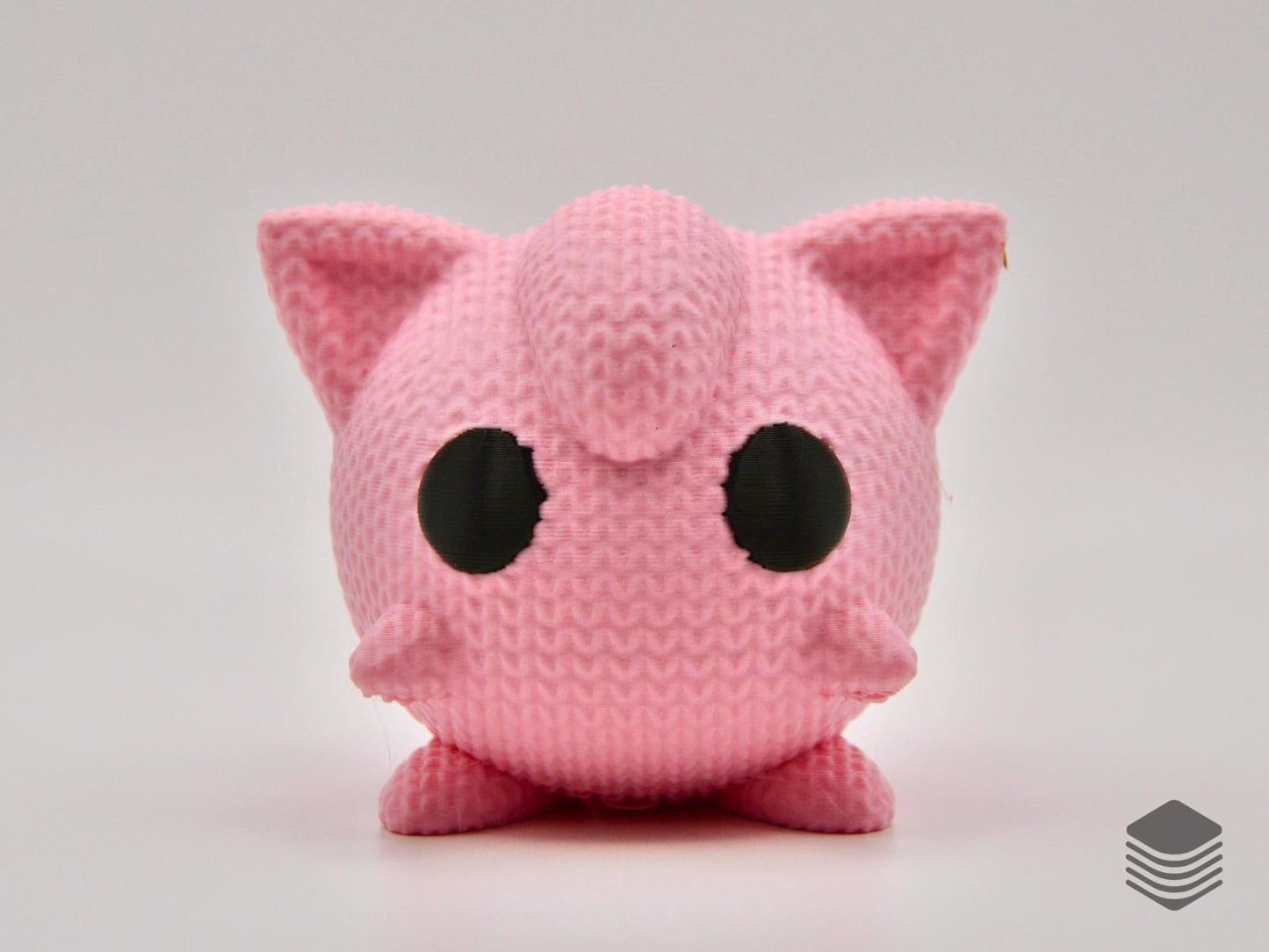 3D Printed Knitted Jigglypuff Collectable | Cute Pokemon Office Desk Decor