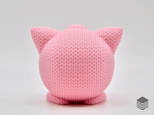 3D Printed Knitted Jigglypuff Collectable | Cute Pokemon Office Desk Decor