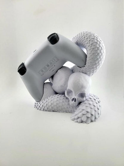 Custom 3D Printed Snake & Skulls PS5 Controller Holder Stand-Unique Gamer Gift!