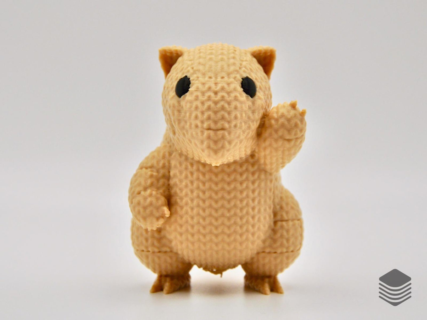 3D Printed Knitted Sandshrew Figurine | Cute Pokemon Desk Toy Table Accessory
