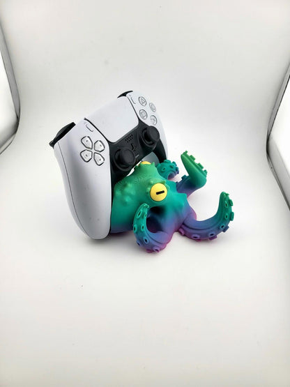 🐙 3D Printed Octopus PS5 Controller Stand – Unique Desk Display