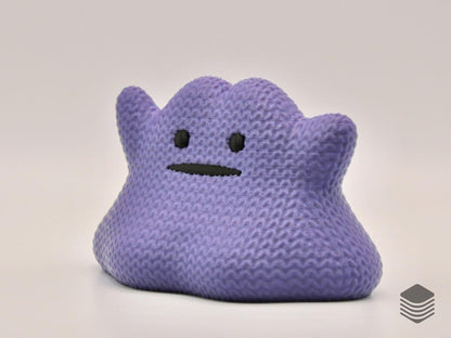 3D Printed Knitted Ditto Collectible | Cute Pokemon Inspired Desk Toy