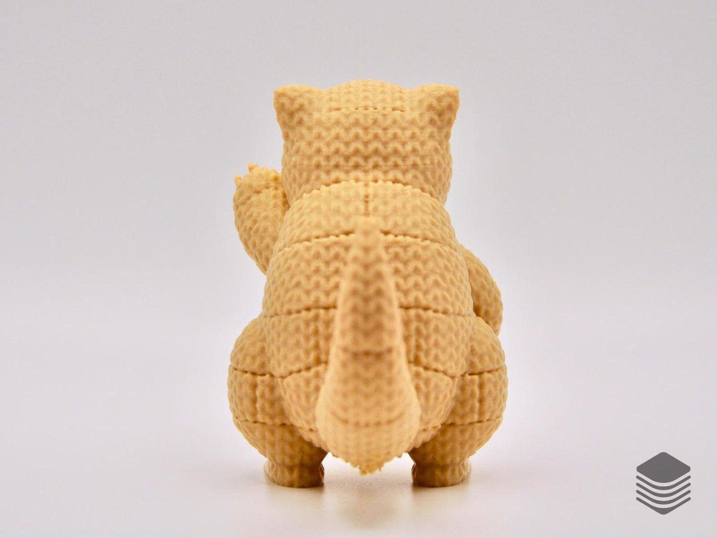 3D Printed Knitted Sandshrew Figurine | Cute Pokemon Inspired Desk Toy