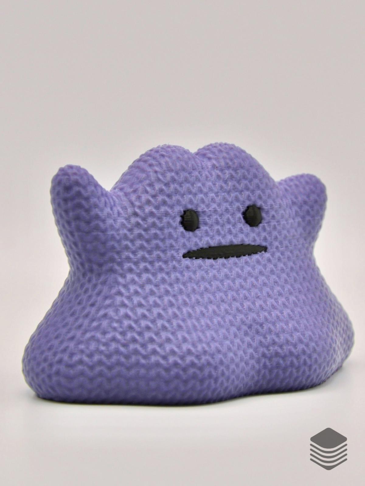 3D Printed Knitted Ditto Collectible | Cute Pokemon Inspired Desk Toy