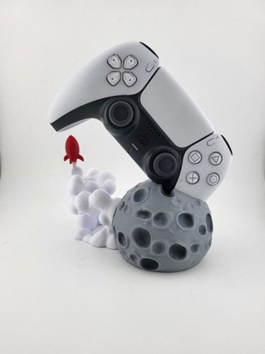 PS5 Controller Stand Rocket Launch Design – Moon Base Holder for DualSense