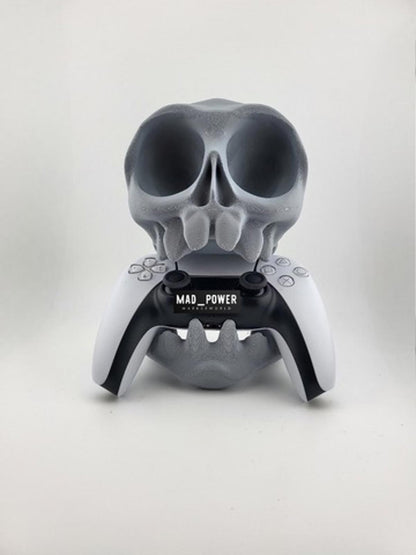 Unique 3D Printed Skull Headset & PS5 Controller Stand Holder - Gaming Display