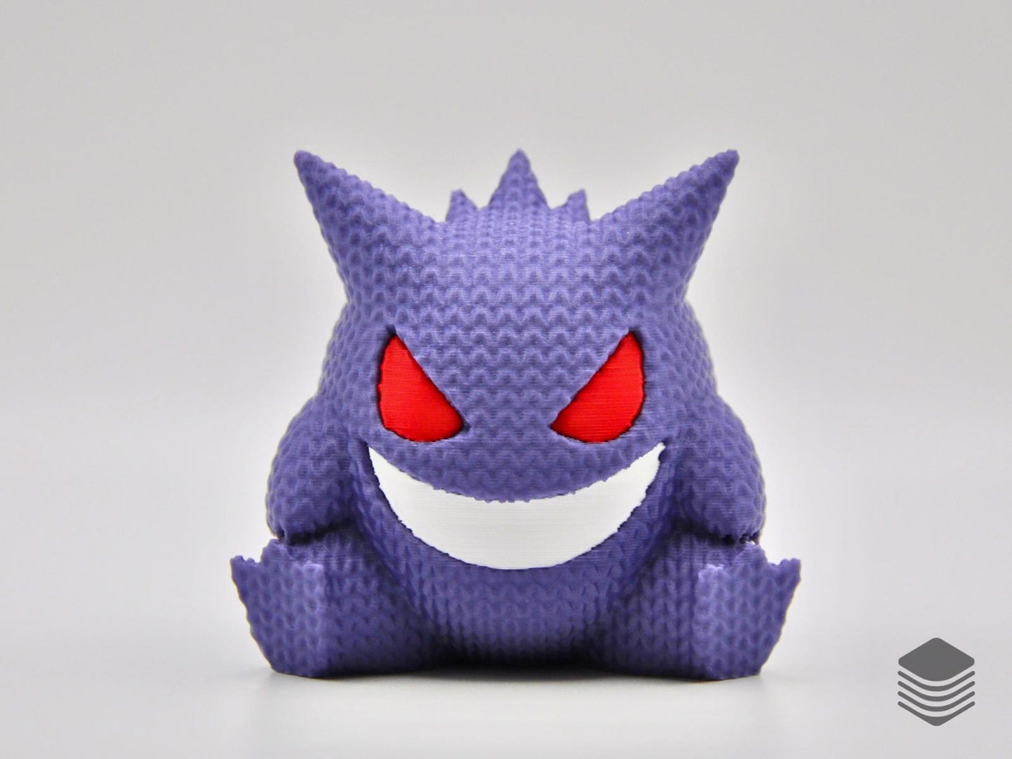 3D Printed Knitted Gengar Figure | Spooky Cute Pokemon Inspired Desk Toy