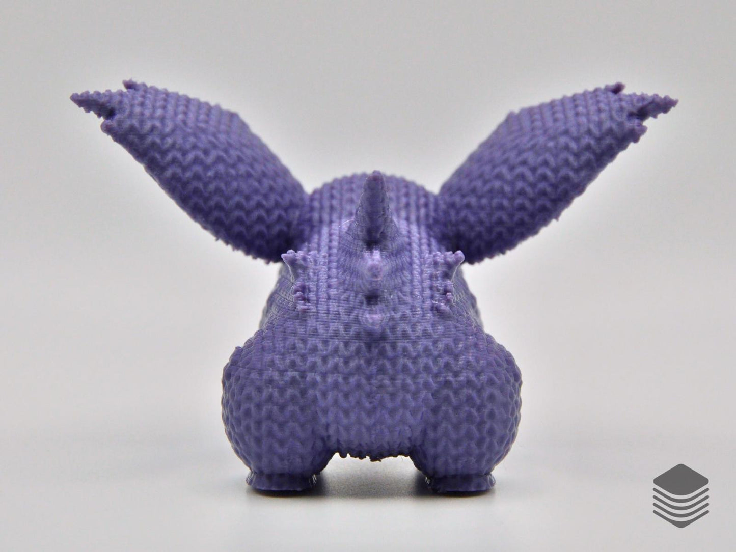3D Printed Knitted Nidoran Male Figure | Cute Pokemon Desk Toy Table Accessory