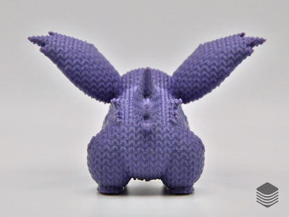 3D Printed Knitted Nidoran Male Figure | Cute Pokemon Desk Toy Table Accessory