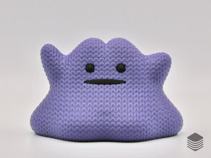 3D Printed Knitted Ditto Collectible | Cute Pokemon Inspired Desk Toy