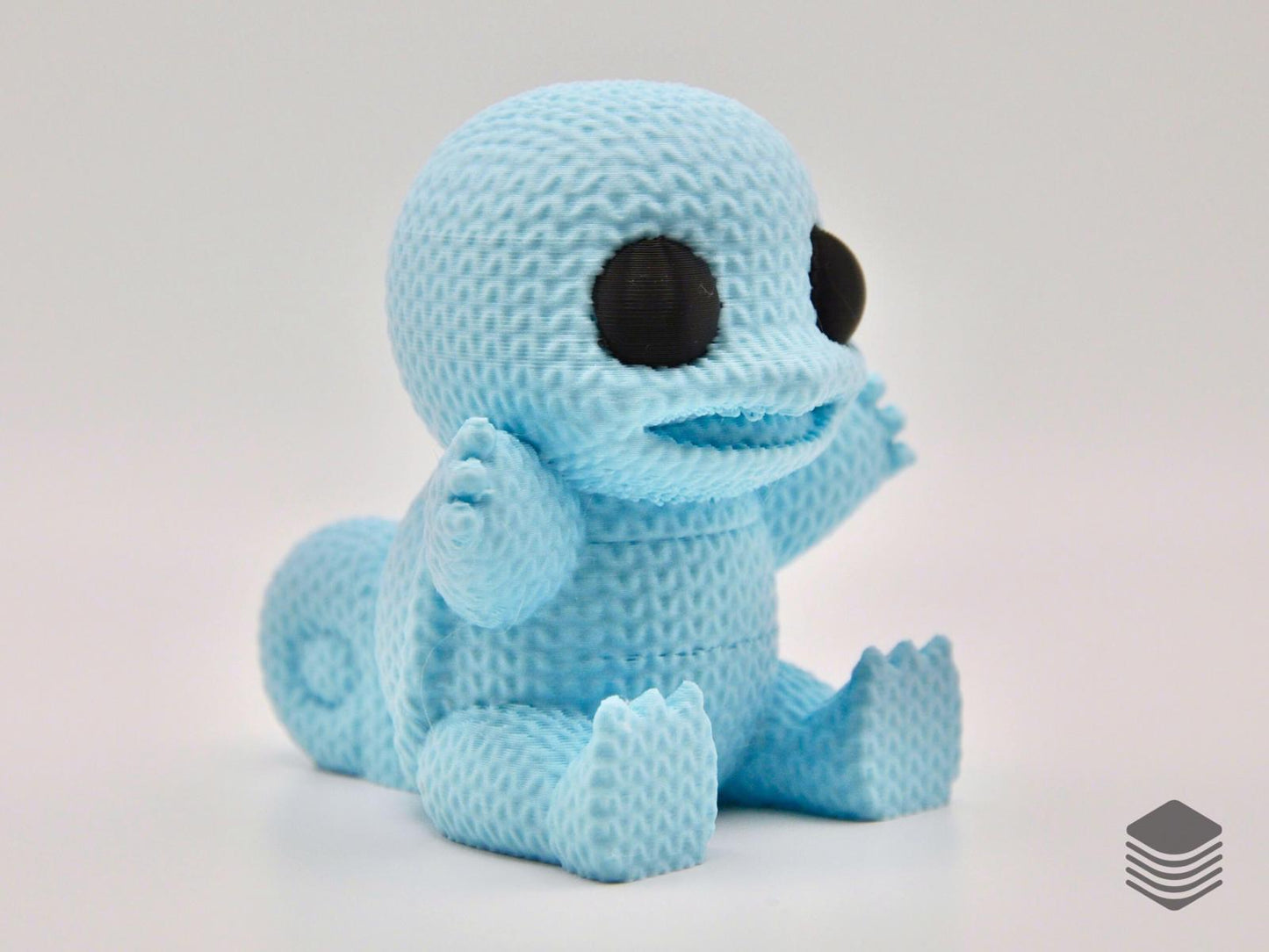 3D Printed Knitted Squirtle Collectible | Cute Pokemon Inspired Desk Toy