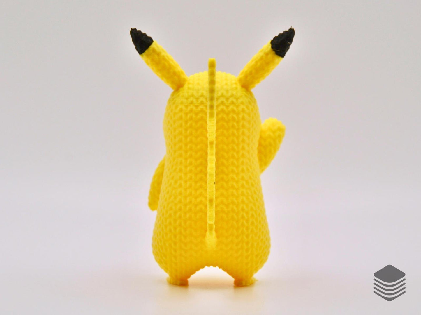 3D Printed Knitted Pikachu Desk Accessory | Cute Waving Pikachu Office Decor
