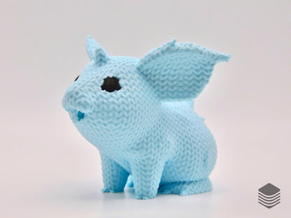 3D Printed Knitted Nidoran Female Figure | Cute Pokemon Desk Toy Table Accessory