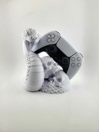 Custom 3D Printed Snake & Skulls PS5 Controller Holder Stand-Unique Gamer Gift!