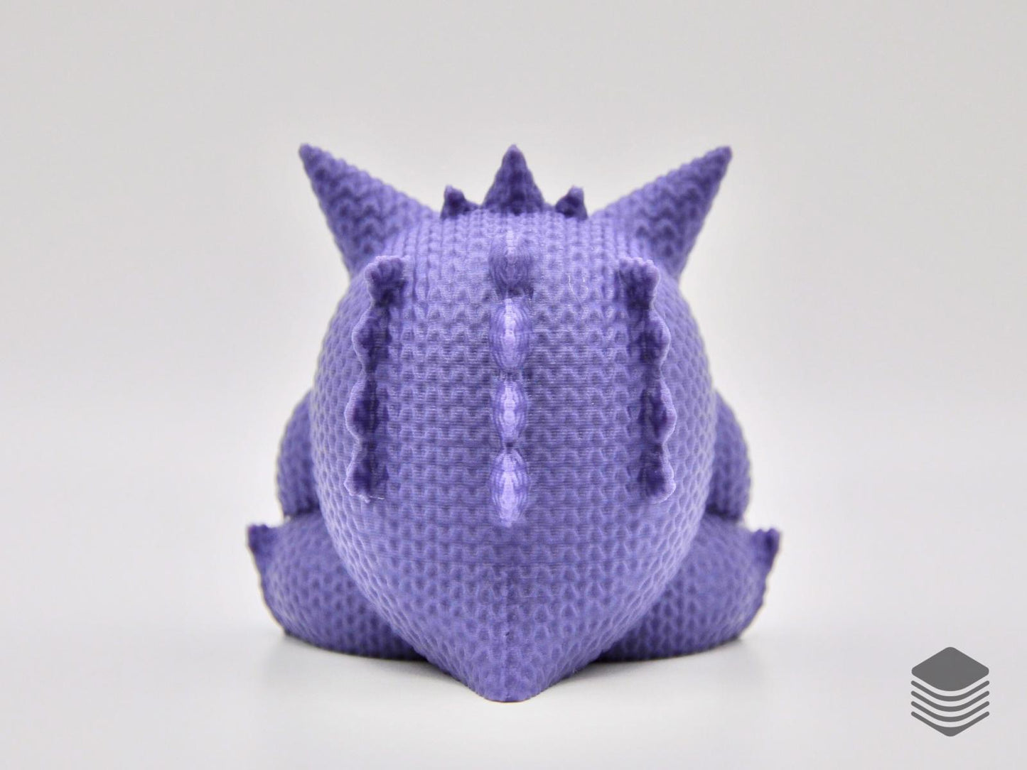 3D Printed Knitted Gengar Figure | Spooky Cute Pokemon Inspired Desk Toy