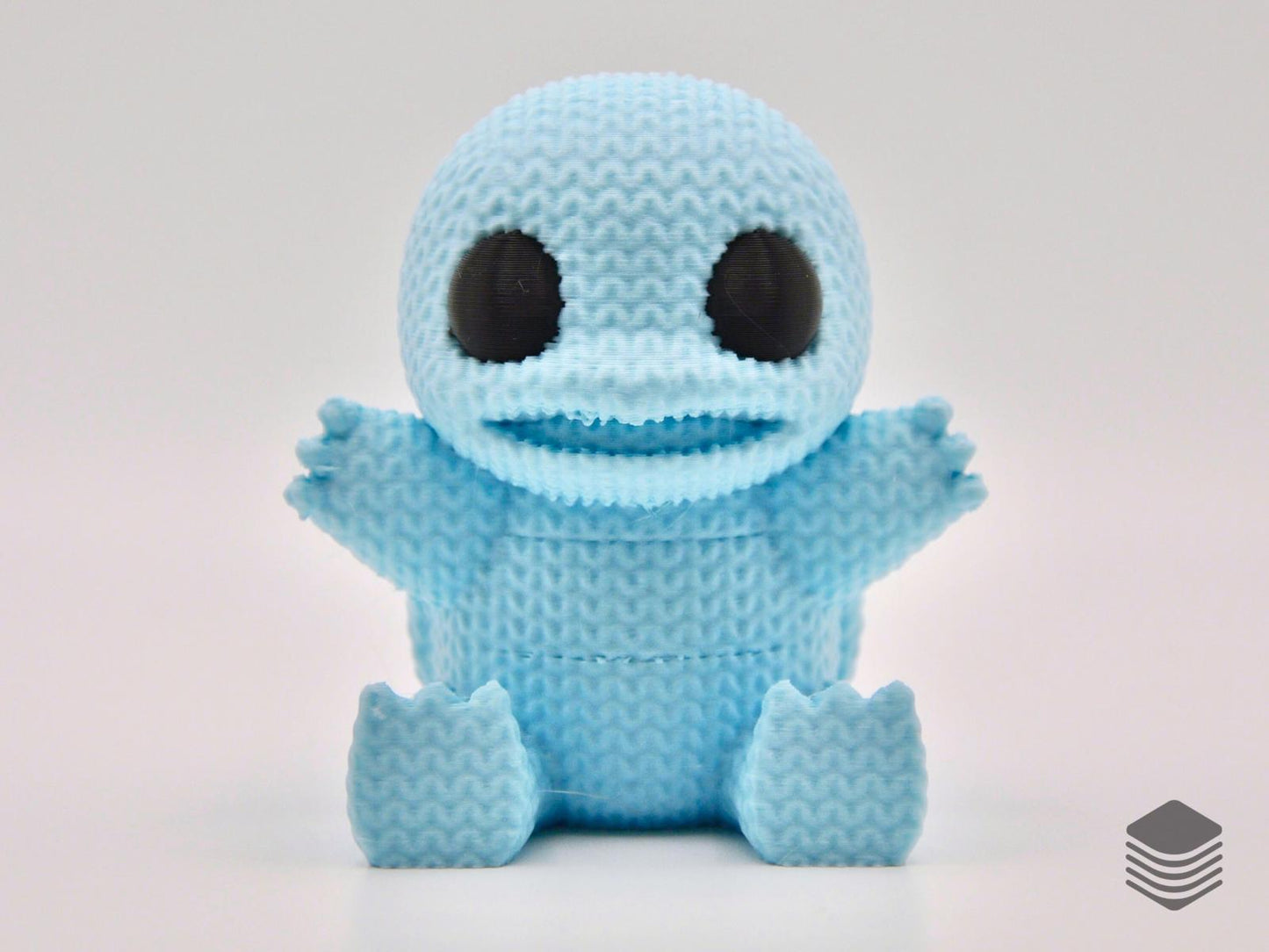 3D Printed Knitted Squirtle Collectible | Cute Pokemon Inspired Desk Toy
