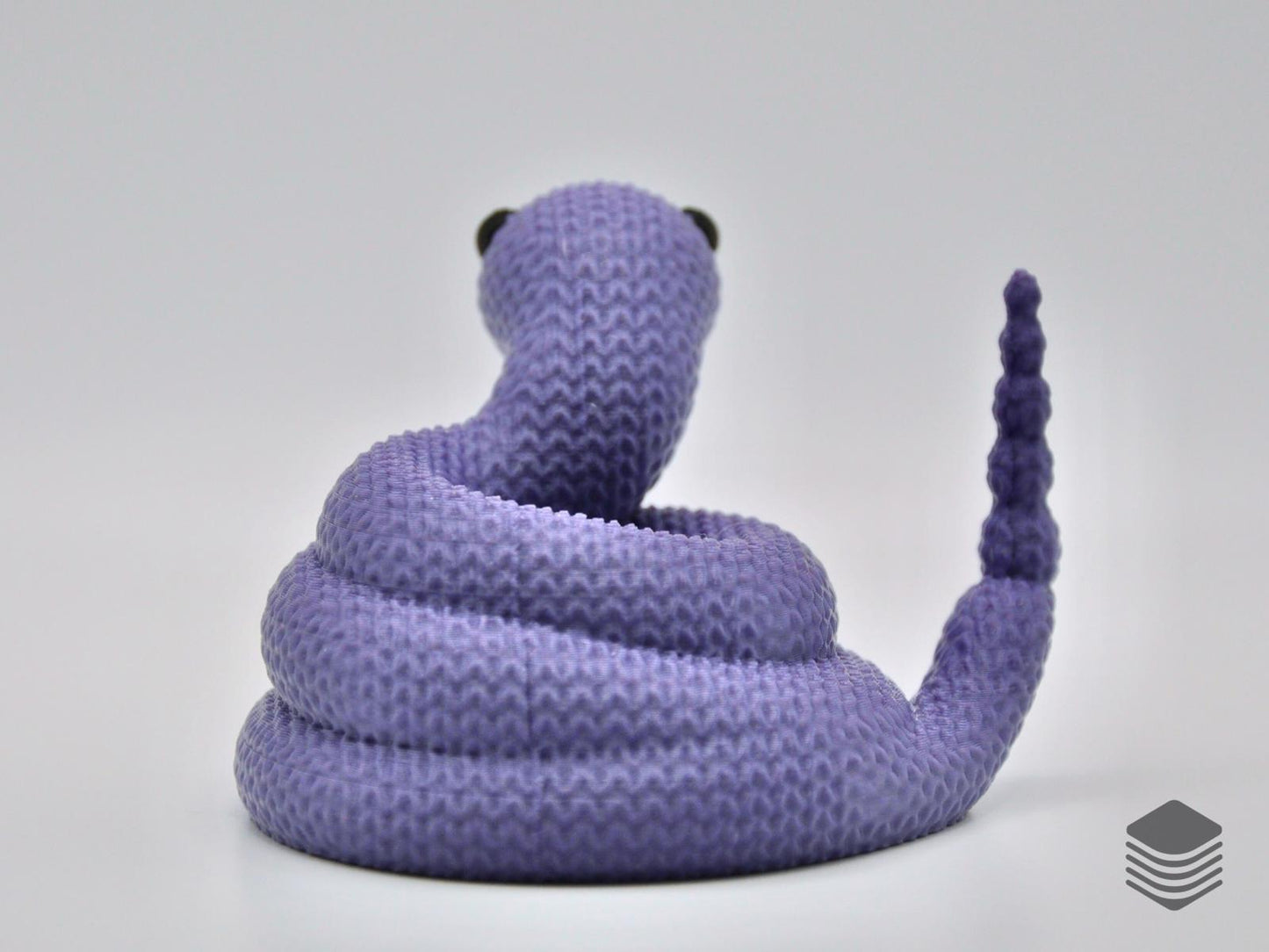 3D Printed Knitted Ekans Figure | Cute Poison Pokemon Inspired Desk Toy