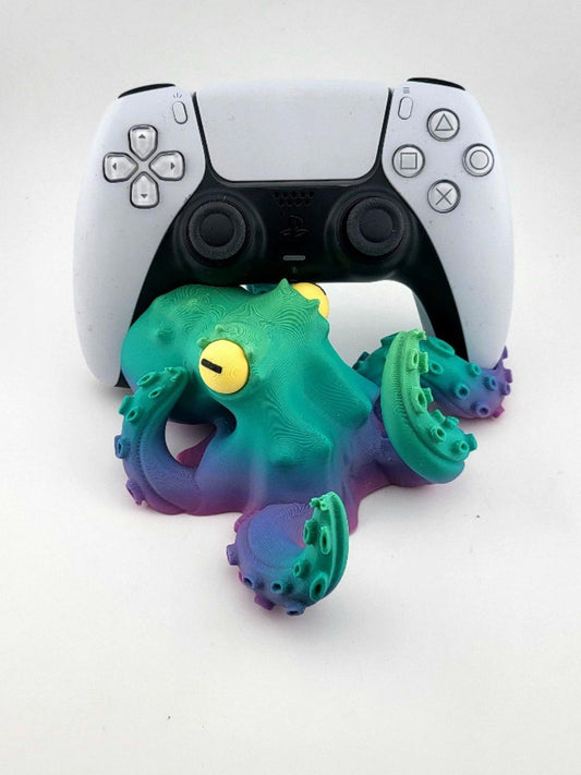 🐙 3D Printed Octopus PS5 Controller Stand – Unique Desk Display