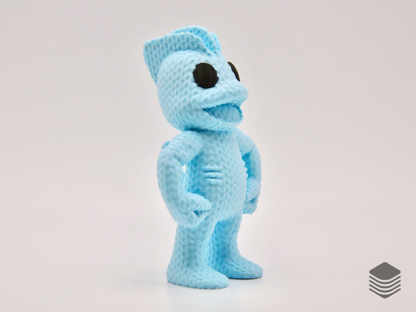 3D Printed Knitted Machop Figure | Cute Fighting Pokemon Desk Table Accessory